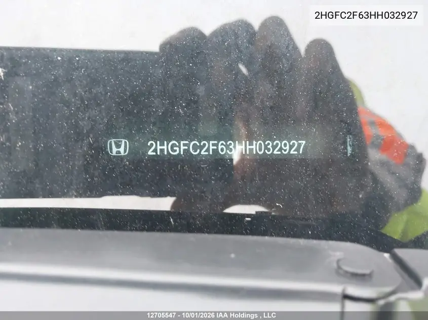 2017 HONDA CIVIC VIN 2HGFC2F63HH032927 — фото 18