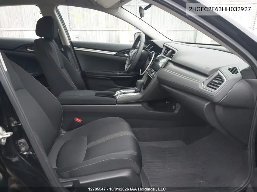 2017 HONDA CIVIC VIN 2HGFC2F63HH032927 — фото 5