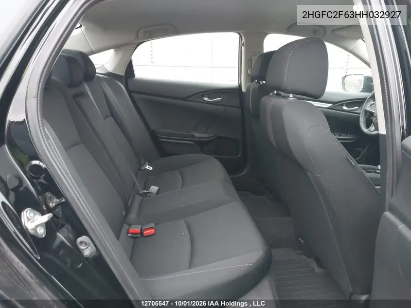 2017 HONDA CIVIC VIN 2HGFC2F63HH032927 — фото 8