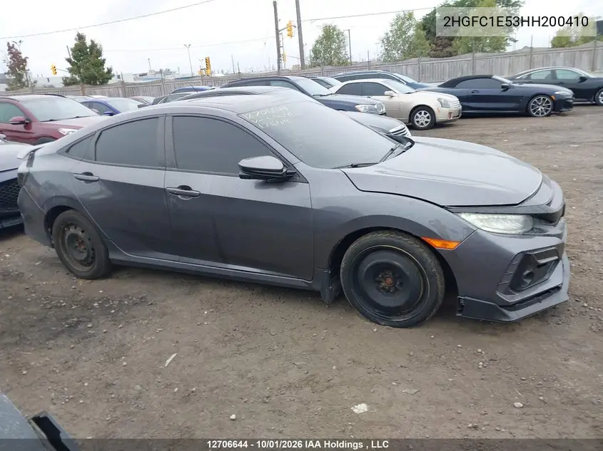 2017 HONDA CIVIC VIN 2HGFC1E53HH200410 — фото 13