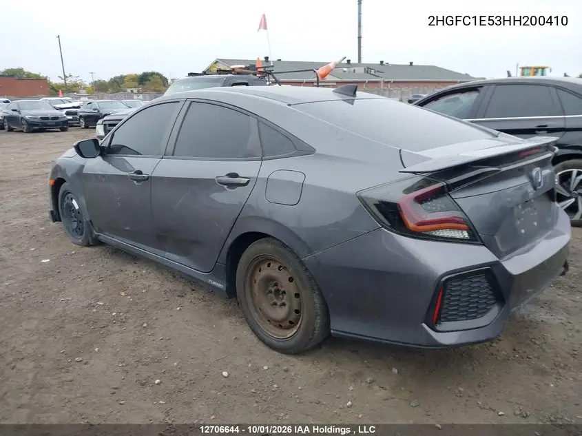 2017 HONDA CIVIC VIN 2HGFC1E53HH200410 — фото 14
