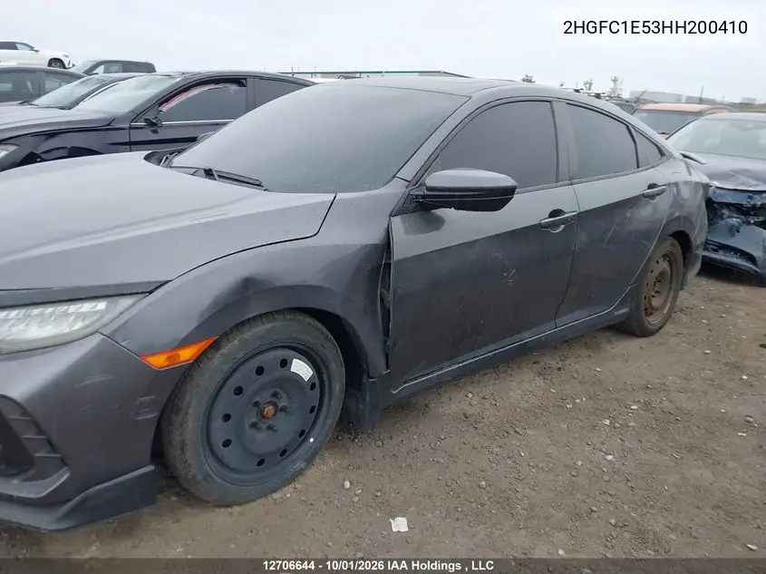 2017 HONDA CIVIC VIN 2HGFC1E53HH200410 — фото 6