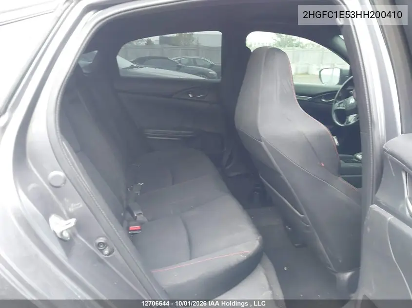 2017 HONDA CIVIC VIN 2HGFC1E53HH200410 — фото 8
