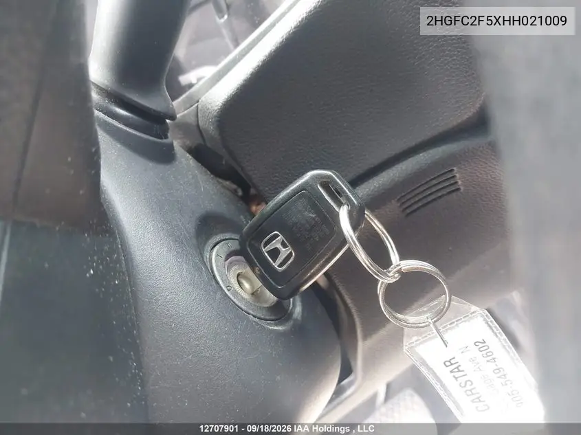 2017 HONDA CIVIC VIN 2HGFC2F5XHH021009 — фото 11