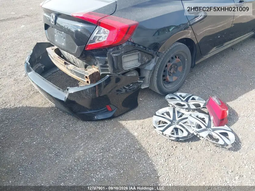 2017 HONDA CIVIC VIN 2HGFC2F5XHH021009 — фото 12