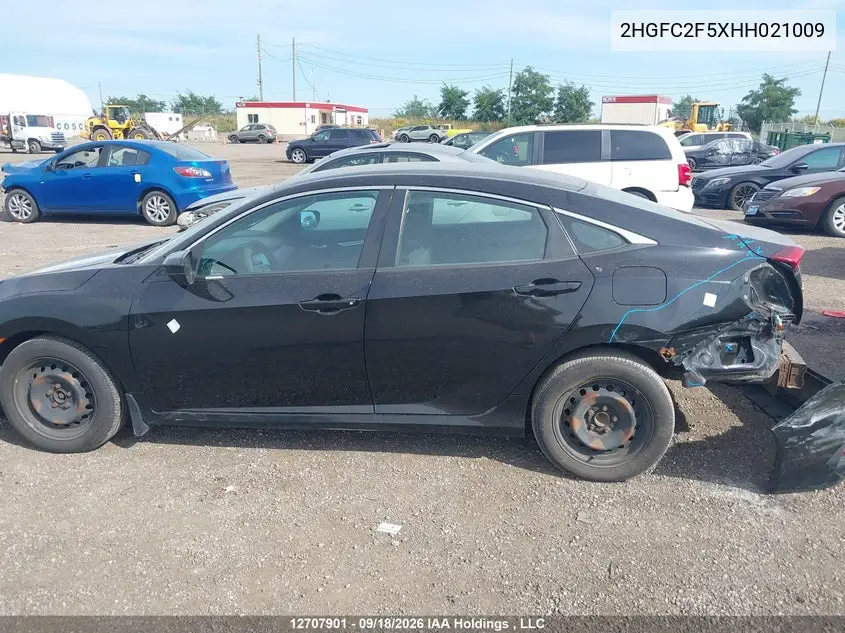 2017 HONDA CIVIC VIN 2HGFC2F5XHH021009 — фото 15