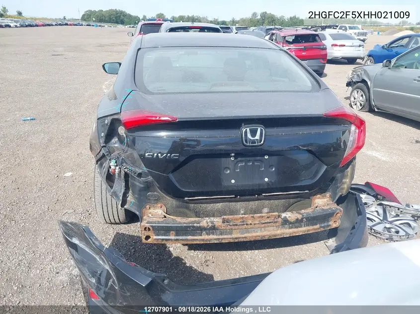 2017 HONDA CIVIC VIN 2HGFC2F5XHH021009 — фото 17