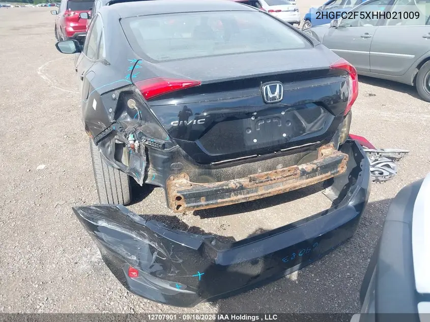 2017 HONDA CIVIC VIN 2HGFC2F5XHH021009 — фото 6