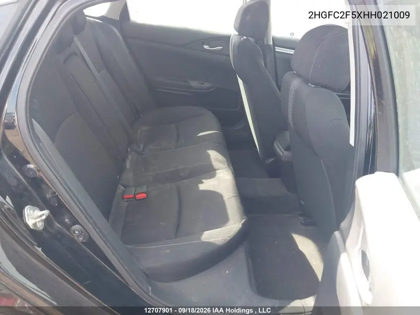 2017 HONDA CIVIC VIN 2HGFC2F5XHH021009 — фото 8