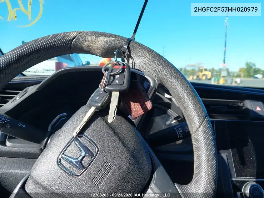 2017 HONDA CIVIC VIN 2HGFC2F57HH020979 — фото 11