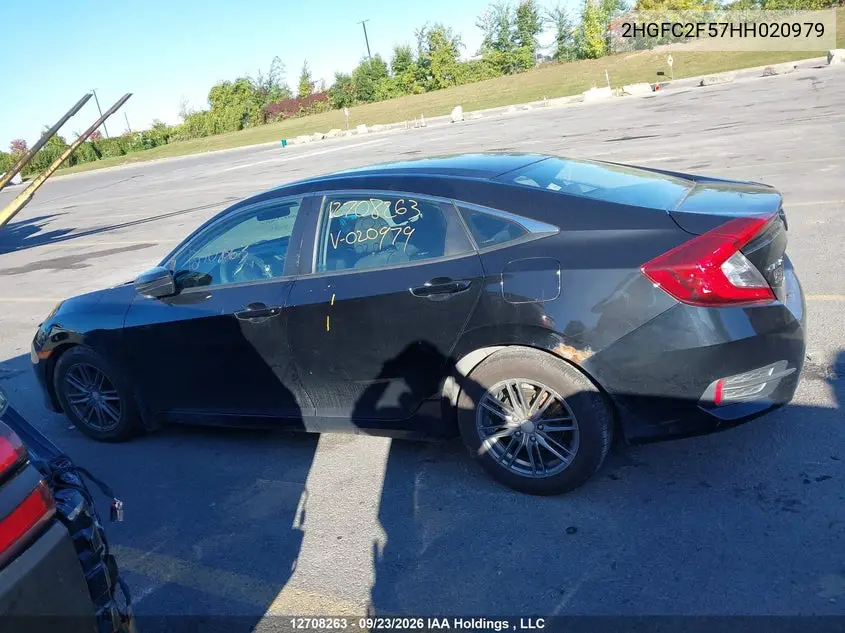 2017 HONDA CIVIC VIN 2HGFC2F57HH020979 — фото 14