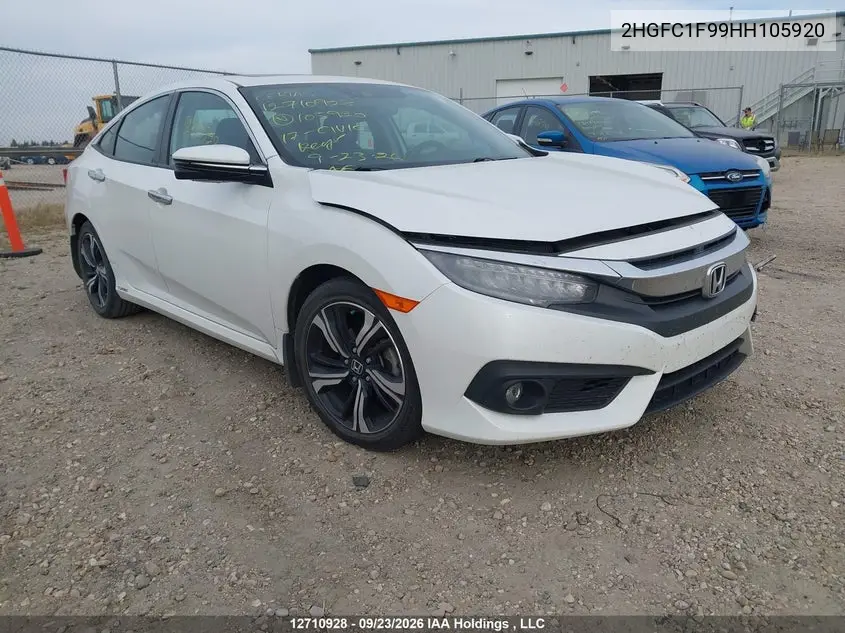 HONDA CIVIC 2017, VIN 2HGFC1F99HH105920