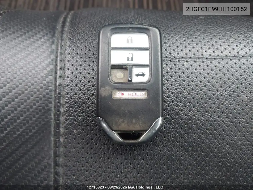 2017 HONDA CIVIC VIN 2HGFC1F99HH100152 — фото 10