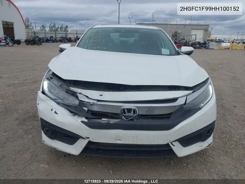 2017 HONDA CIVIC VIN 2HGFC1F99HH100152 — фото 12