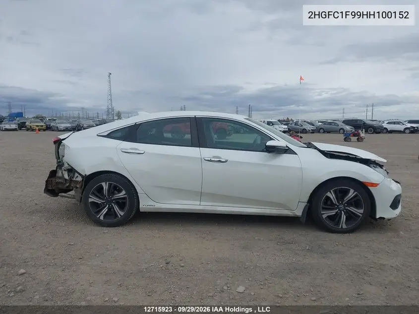 2017 HONDA CIVIC VIN 2HGFC1F99HH100152 — фото 13