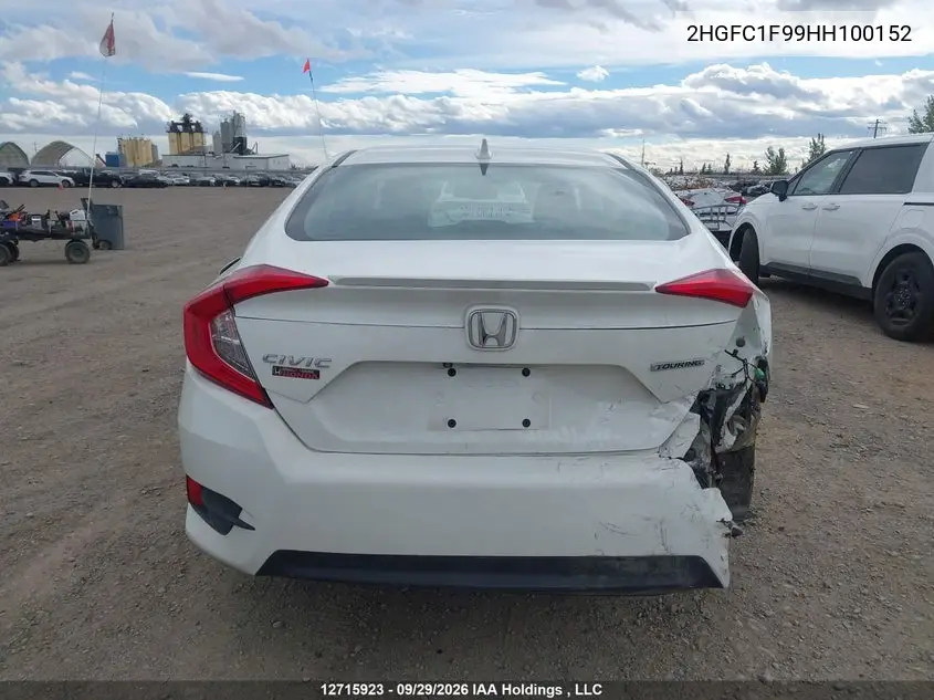 2017 HONDA CIVIC VIN 2HGFC1F99HH100152 — фото 16