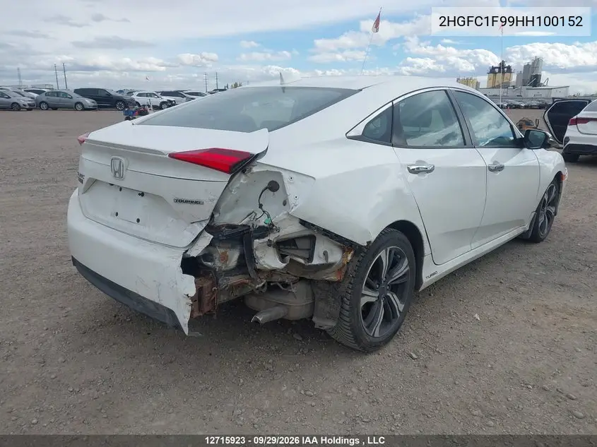 2017 HONDA CIVIC VIN 2HGFC1F99HH100152 — фото 4
