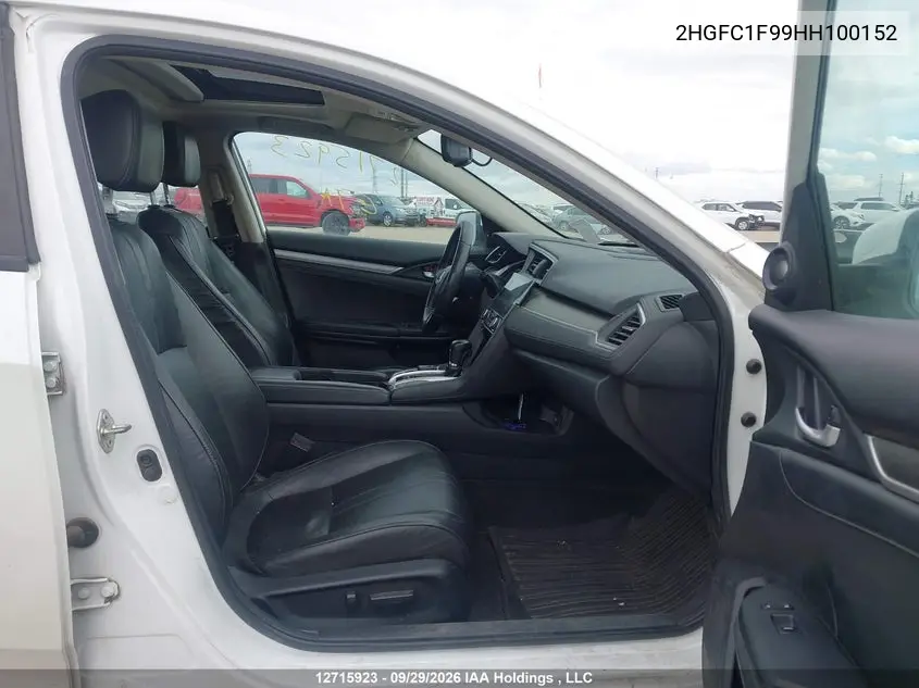 2017 HONDA CIVIC VIN 2HGFC1F99HH100152 — фото 5