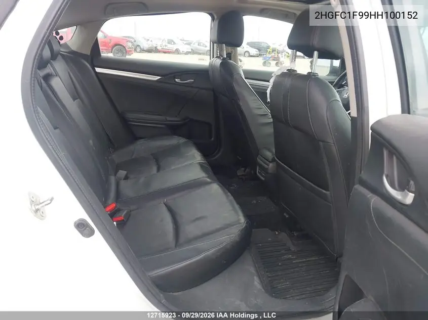 2017 HONDA CIVIC VIN 2HGFC1F99HH100152 — фото 8