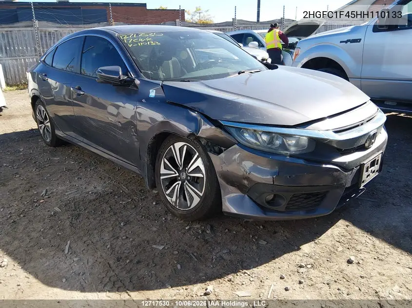 HONDA CIVIC 2017, VIN 2HGFC1F45HH110133