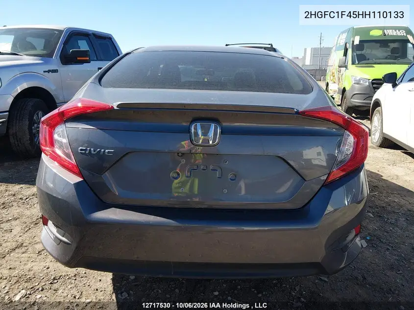 2017 HONDA CIVIC VIN 2HGFC1F45HH110133 — фото 16