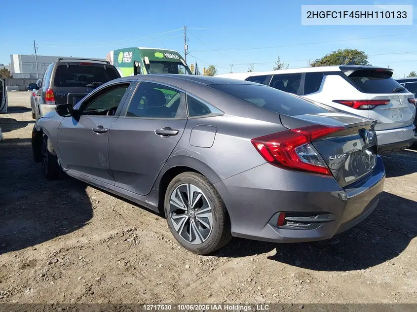 2017 HONDA CIVIC VIN 2HGFC1F45HH110133 — фото 3