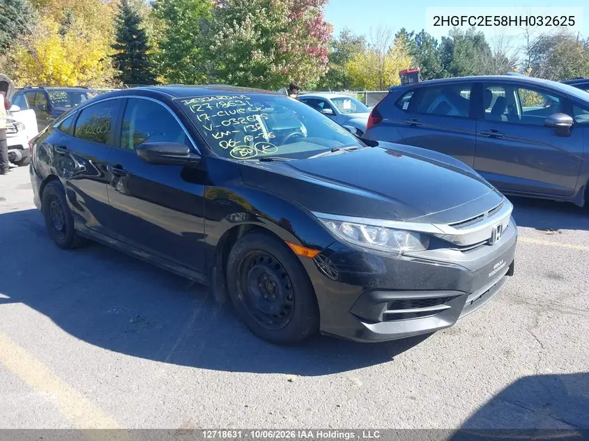 HONDA CIVIC 2017, VIN 2HGFC2E58HH032625