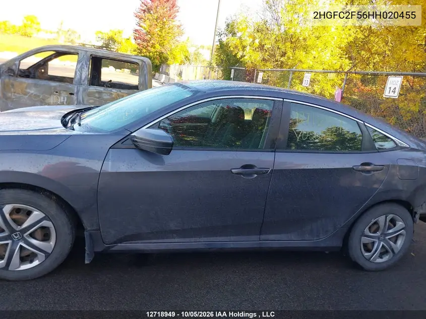 2017 HONDA CIVIC VIN 2HGFC2F56HH020455 — фото 15