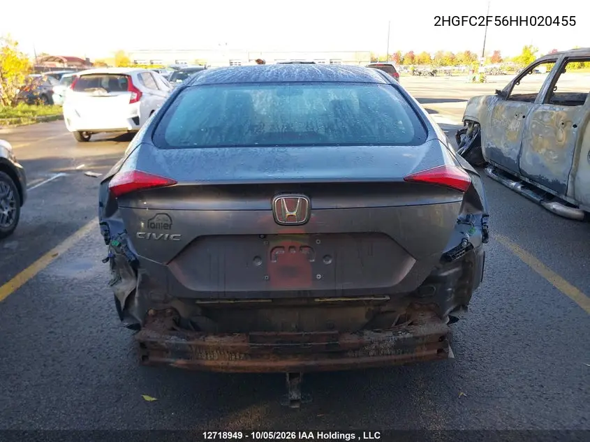 2017 HONDA CIVIC VIN 2HGFC2F56HH020455 — фото 17