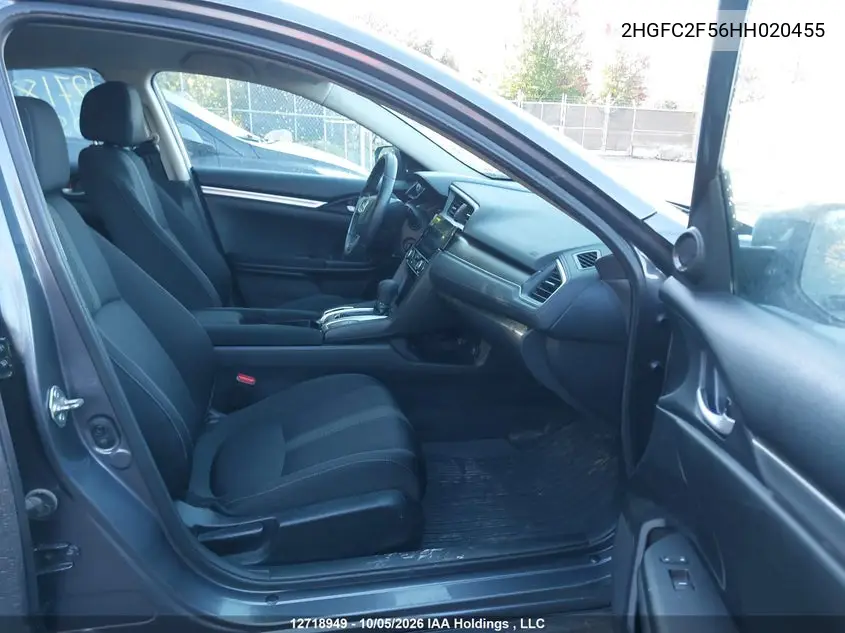 2017 HONDA CIVIC VIN 2HGFC2F56HH020455 — фото 5