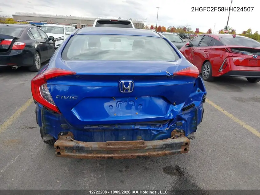 2017 HONDA CIVIC VIN 2HGFC2F58HH024507 — фото 17
