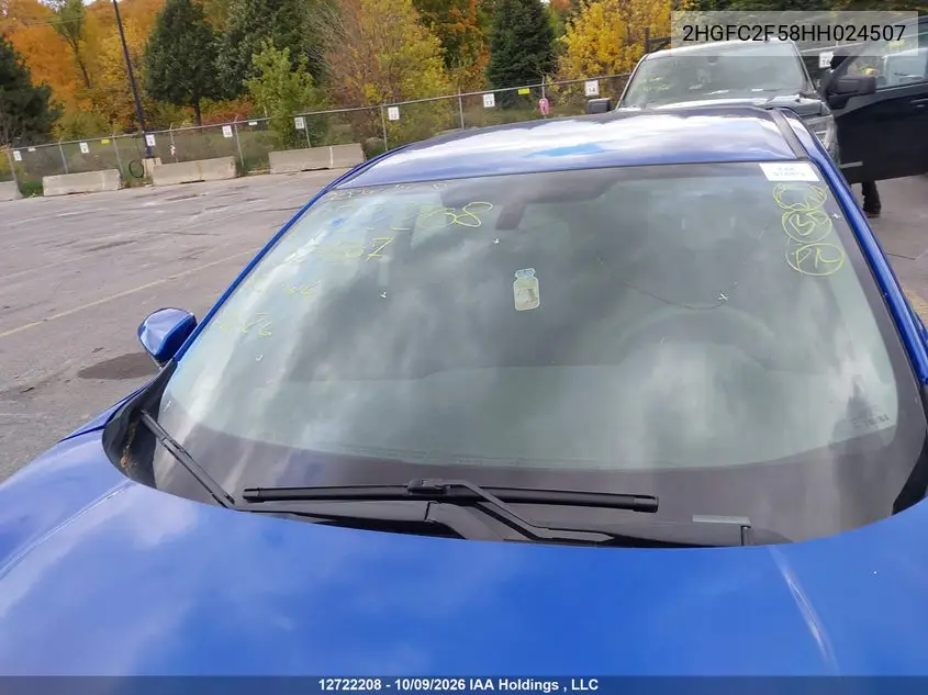 2017 HONDA CIVIC VIN 2HGFC2F58HH024507 — фото 18