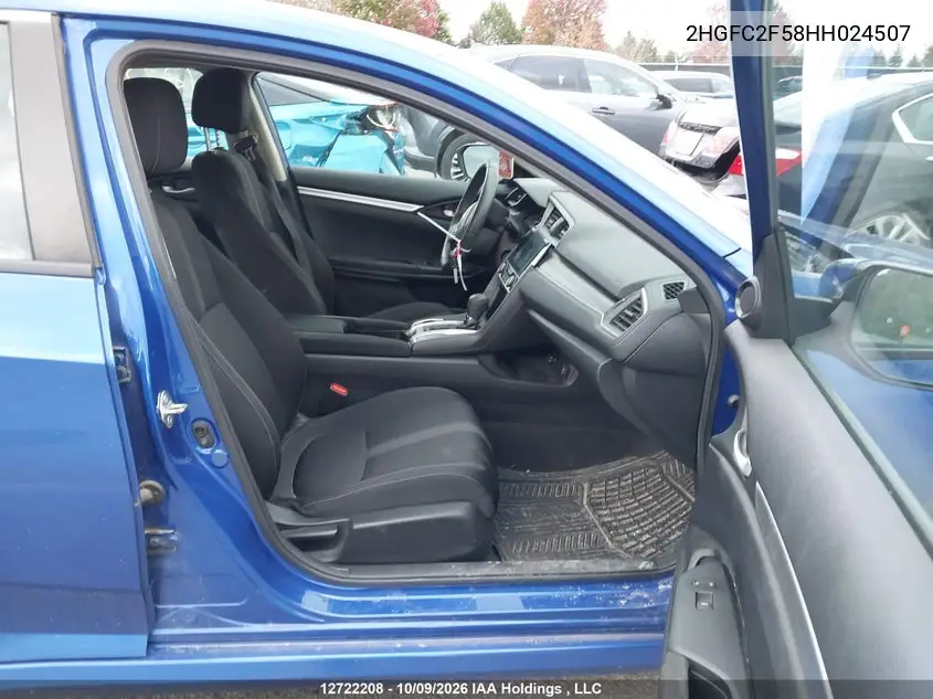 2017 HONDA CIVIC VIN 2HGFC2F58HH024507 — фото 5