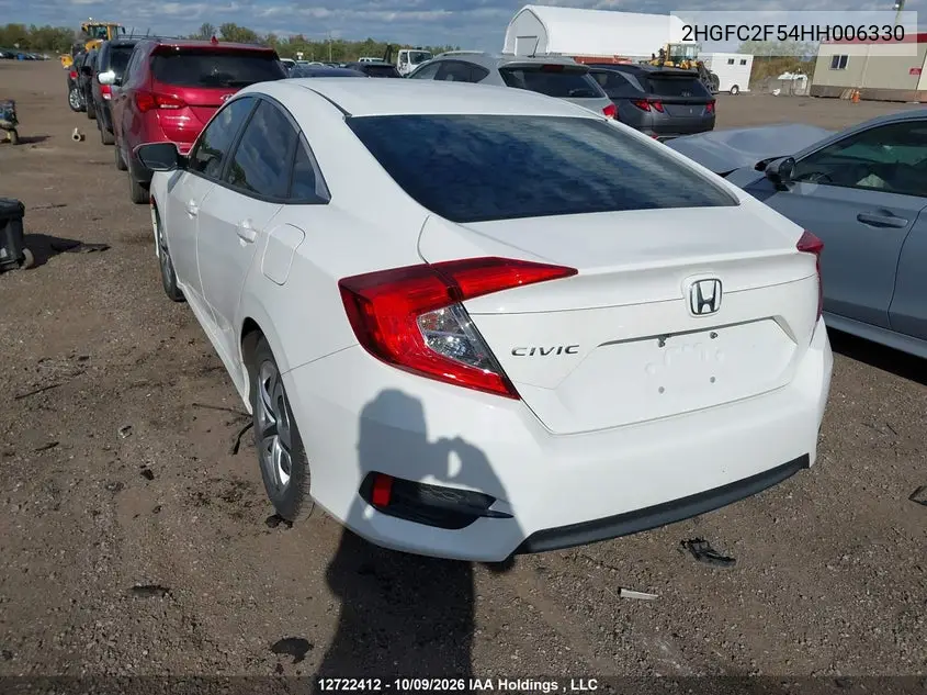 2017 HONDA CIVIC VIN 2HGFC2F54HH006330 — фото 3