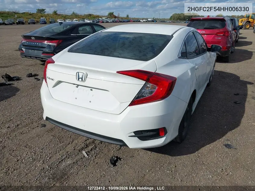 2017 HONDA CIVIC VIN 2HGFC2F54HH006330 — фото 4