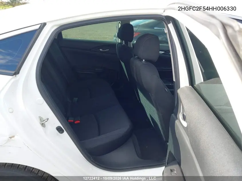 2017 HONDA CIVIC VIN 2HGFC2F54HH006330 — фото 8