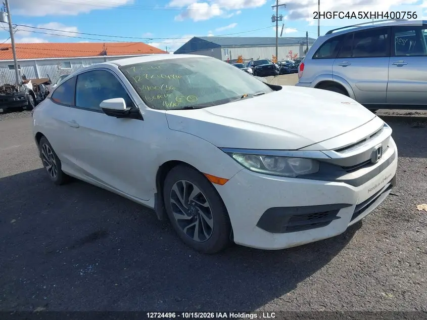 HONDA CIVIC 2017, VIN 2HGFC4A5XHH400756
