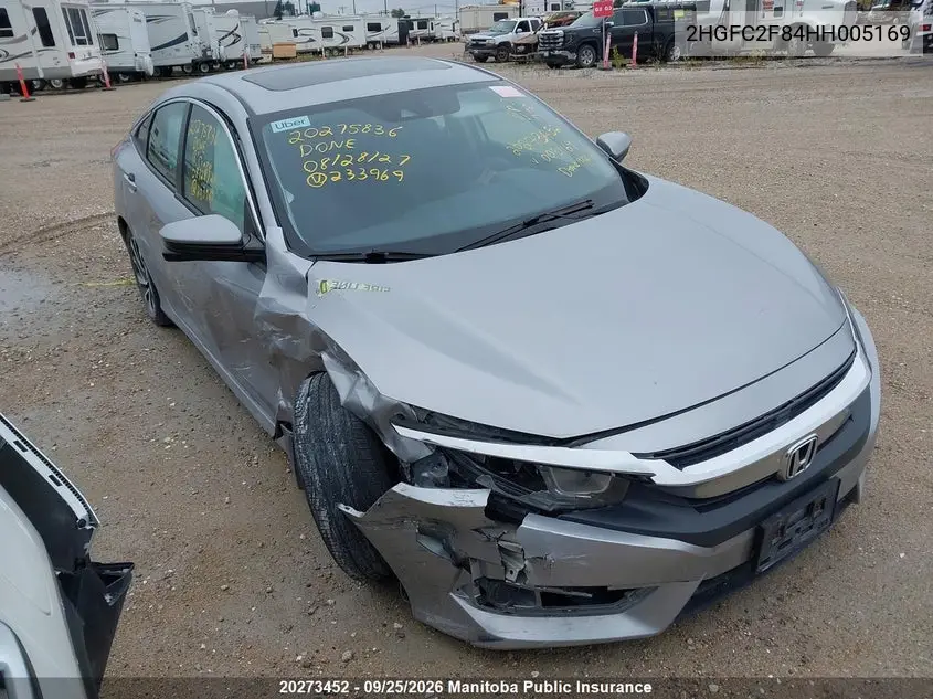 2017 HONDA CIVIC VIN 2HGFC2F84HH005169 — фото 3