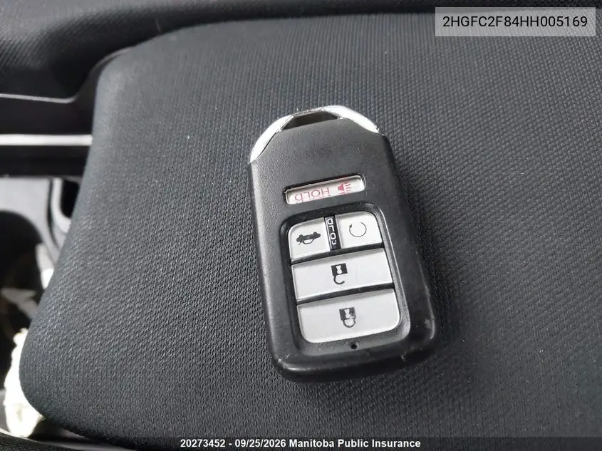 2017 HONDA CIVIC VIN 2HGFC2F84HH005169 — фото 12