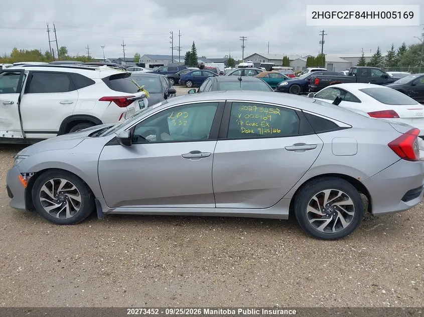 2017 HONDA CIVIC VIN 2HGFC2F84HH005169 — фото 13