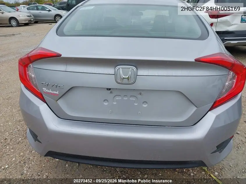 2017 HONDA CIVIC VIN 2HGFC2F84HH005169 — фото 15