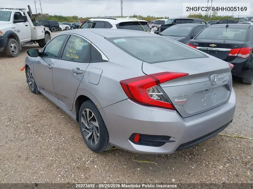 2017 HONDA CIVIC VIN 2HGFC2F84HH005169 — фото 5