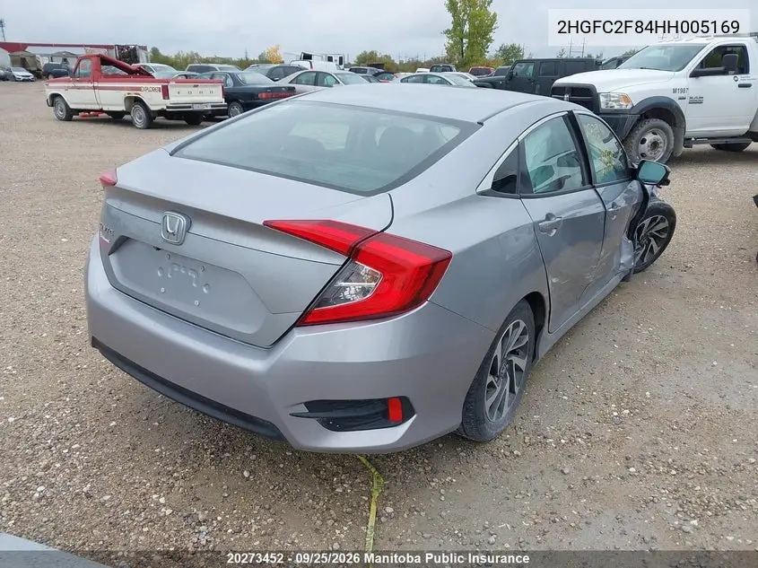 2017 HONDA CIVIC VIN 2HGFC2F84HH005169 — фото 6