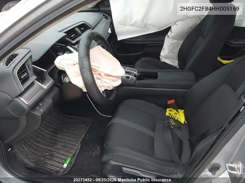 2017 HONDA CIVIC VIN 2HGFC2F84HH005169 — фото 7