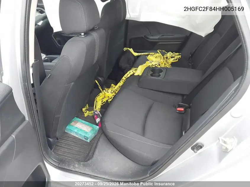 2017 HONDA CIVIC VIN 2HGFC2F84HH005169 — фото 9