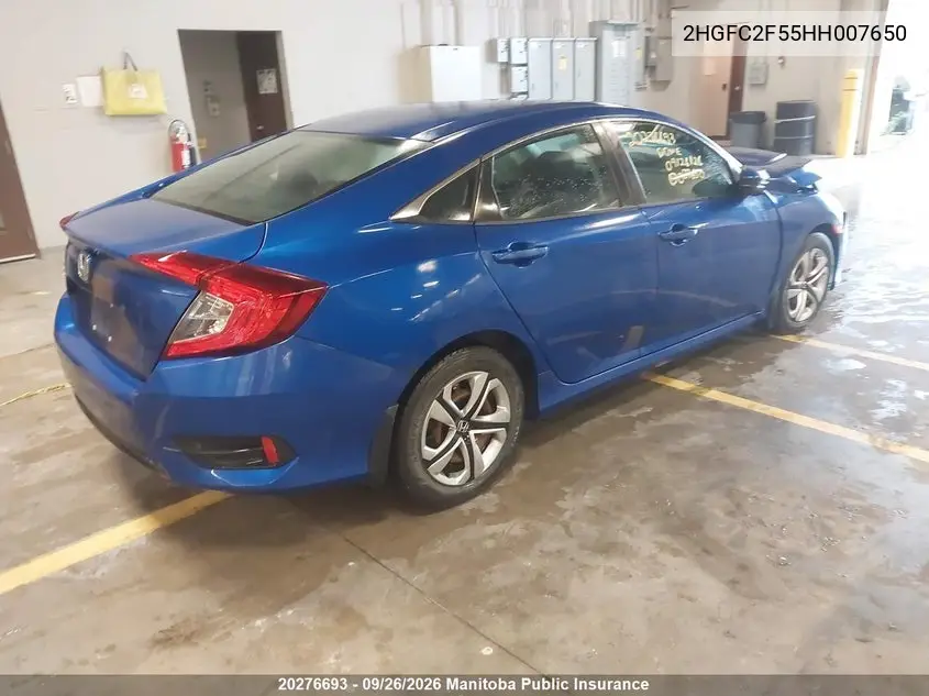 2017 HONDA CIVIC VIN 2HGFC2F55HH007650 — фото 4