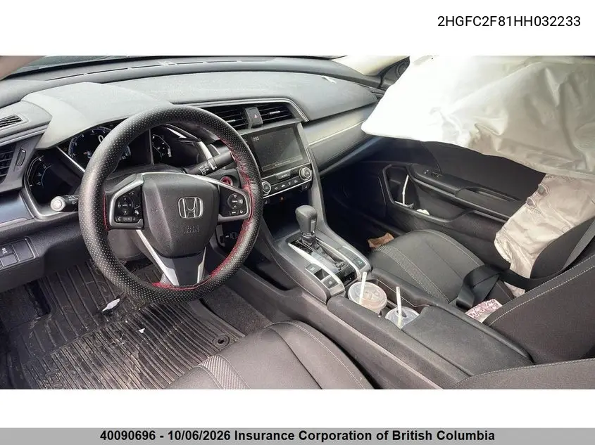 2017 HONDA CIVIC VIN 2HGFC2F81HH032233 — фото 14