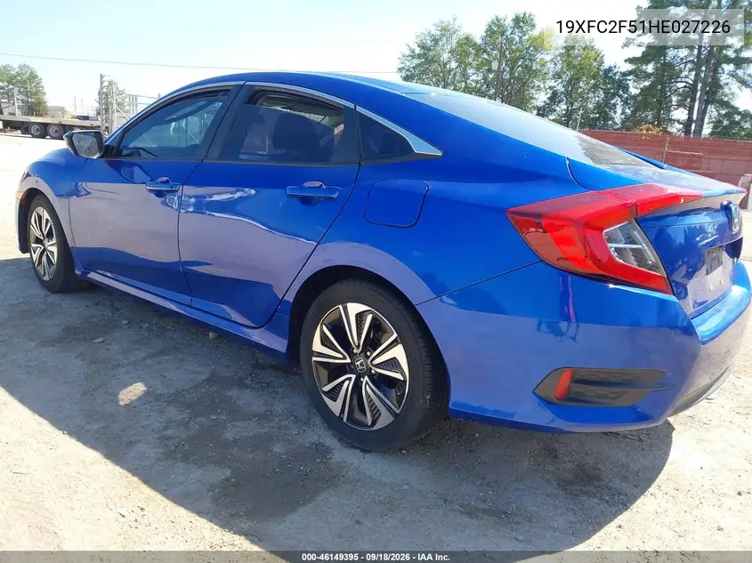 2017 HONDA CIVIC VIN 19XFC2F51HE027226 — фото 3