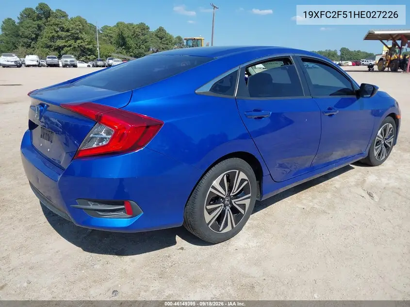 2017 HONDA CIVIC VIN 19XFC2F51HE027226 — фото 4