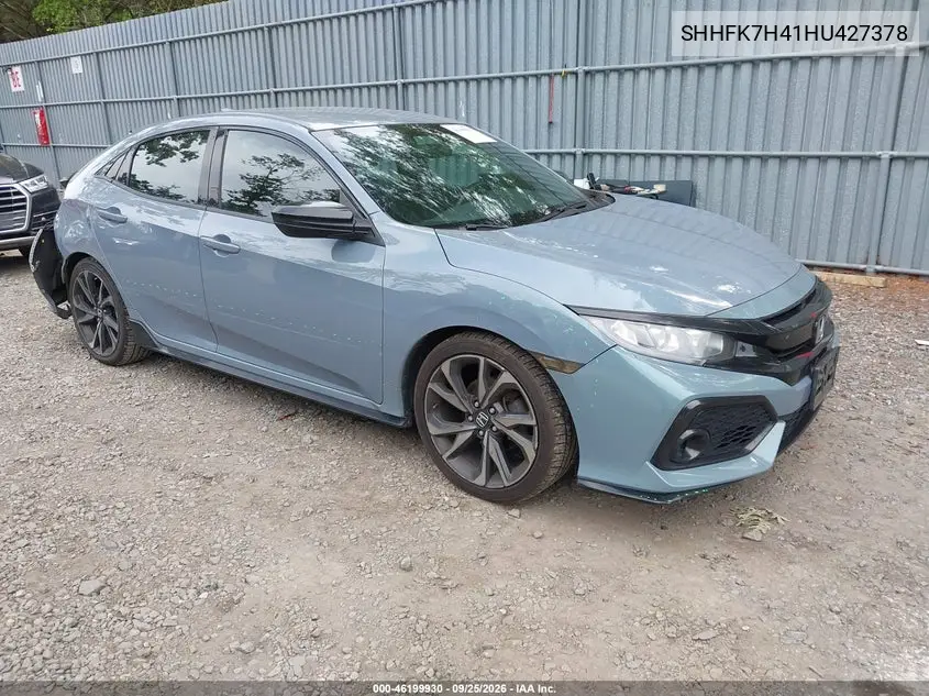 HONDA CIVIC 2017, VIN SHHFK7H41HU427378
